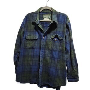 Field and Stream Button Down Mens SZ XL Flannel Plaid Outdoors Cabin Thick Barn